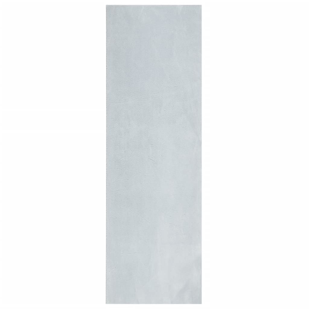 Teppich HUARTE Kurzflor Weich und Waschbar Anthrazit 60x110 cm