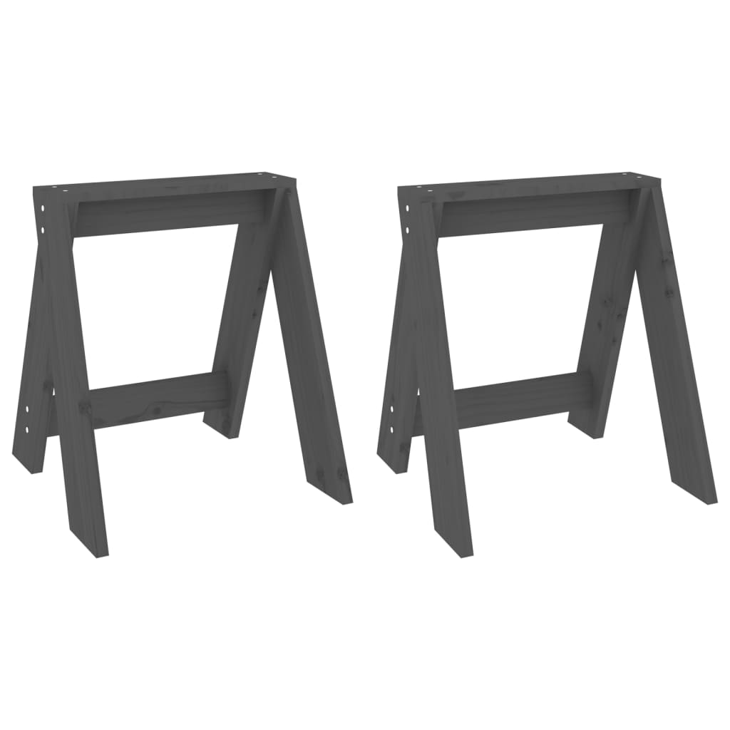 Hocker 2 Stk. 40x40x45 cm Massivholz Kiefer