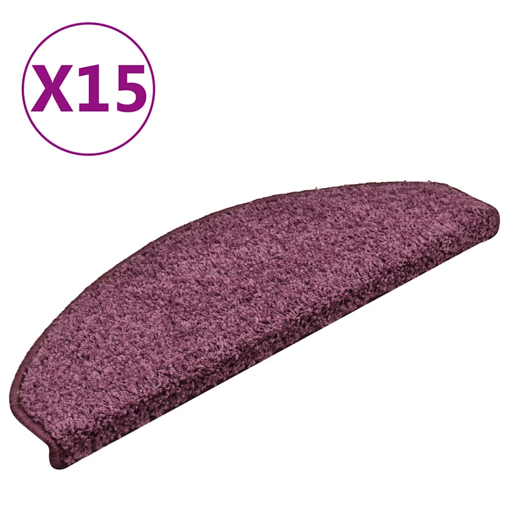 Stufenmatten 15 Stk. 56x17x3 cm Grau Halbrund
