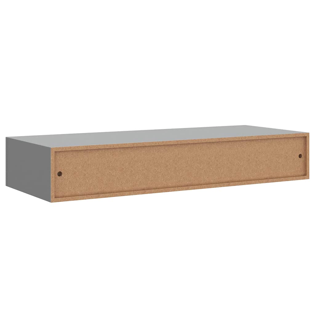 Wandregal mit Schublade Weiß 40x23,5x10 cm MDF