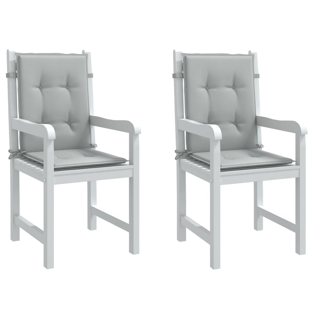 Niedriglehner-Auflagen 2 Stk Melange Anthrazit 100x50x7cm Stoff