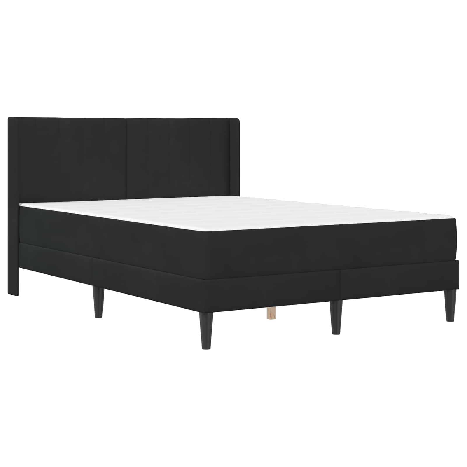 Bettgestell mit Matratze mit Kopfteil Hellgrau 80 x 200 cm Samt