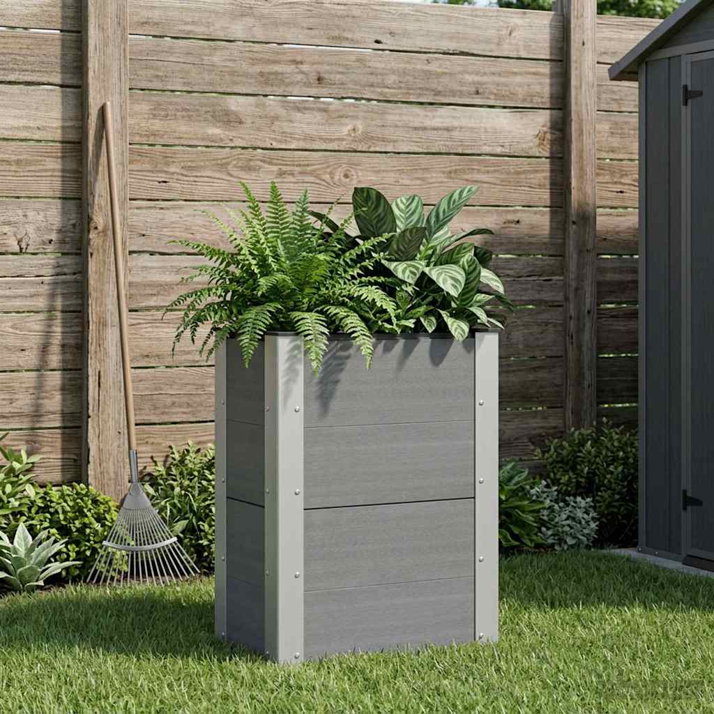 Garten-Hochbeet 200x50x54 cm WPC Grau