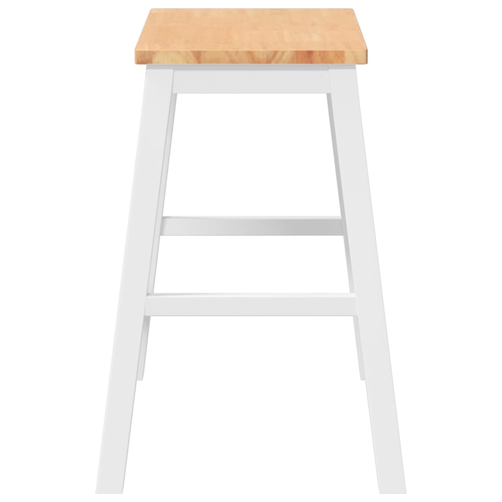 Barstühle mit Kissen 2 Stk. Braun Massivholz Gummibaum