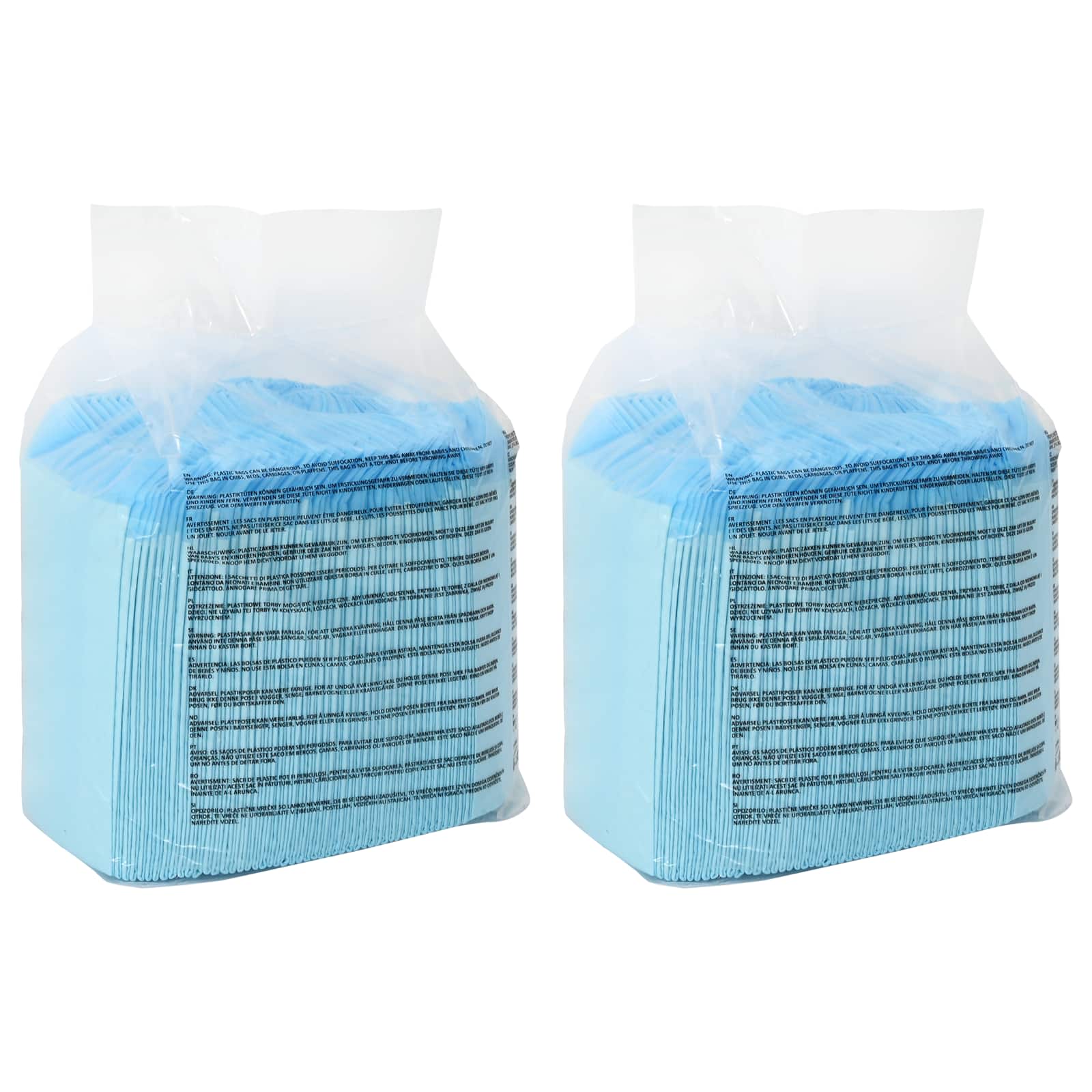 Vliesstoff Haustier Trainingspad 50 pcs Blau und Weiß