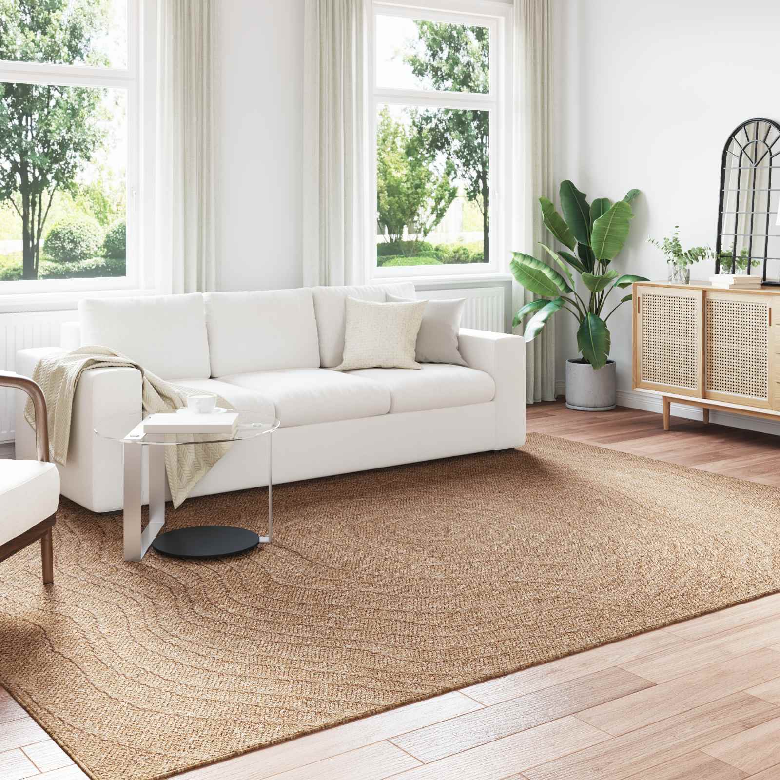 Bereichsteppiche Rechtwinklig AGIRA Natur 150 x 80 cm Polyester
