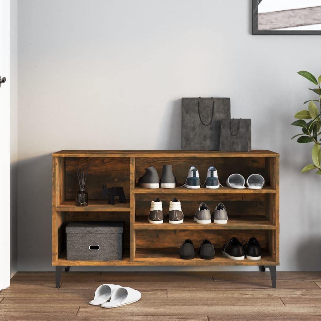 Schuhregal Weiß 102x36x60 cm Holzwerkstoff