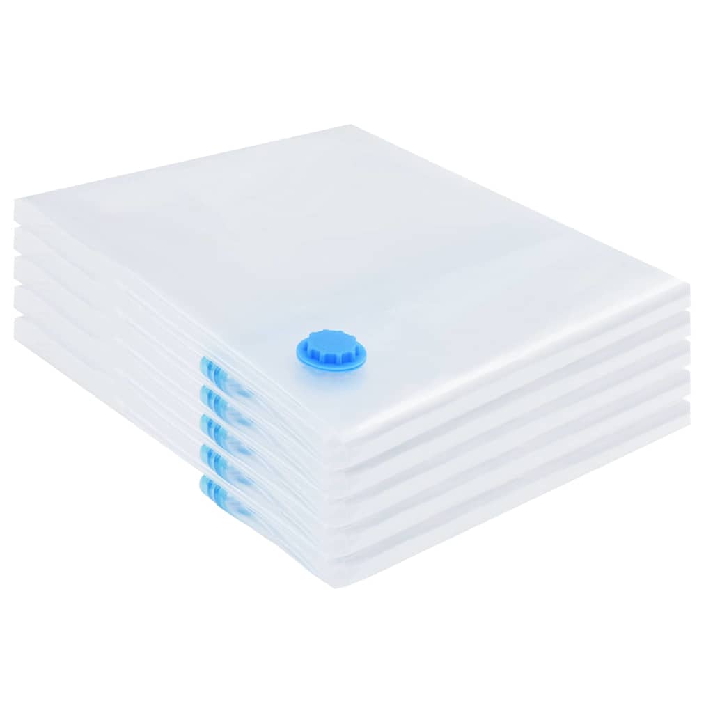 Aufbewahrungstaschen 5 pcs Transparent und Blau 70 x 50 cm