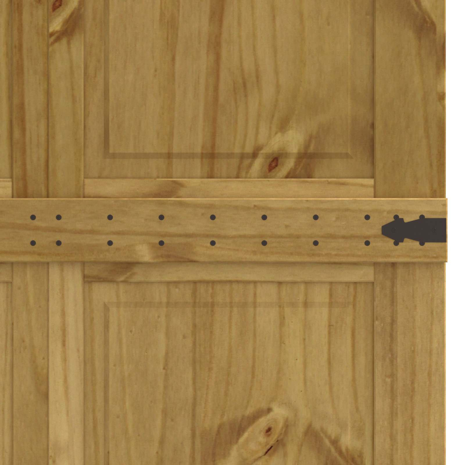 Scheunentür Corona Weiß 70 x 210 cm Massives Kiefernholz