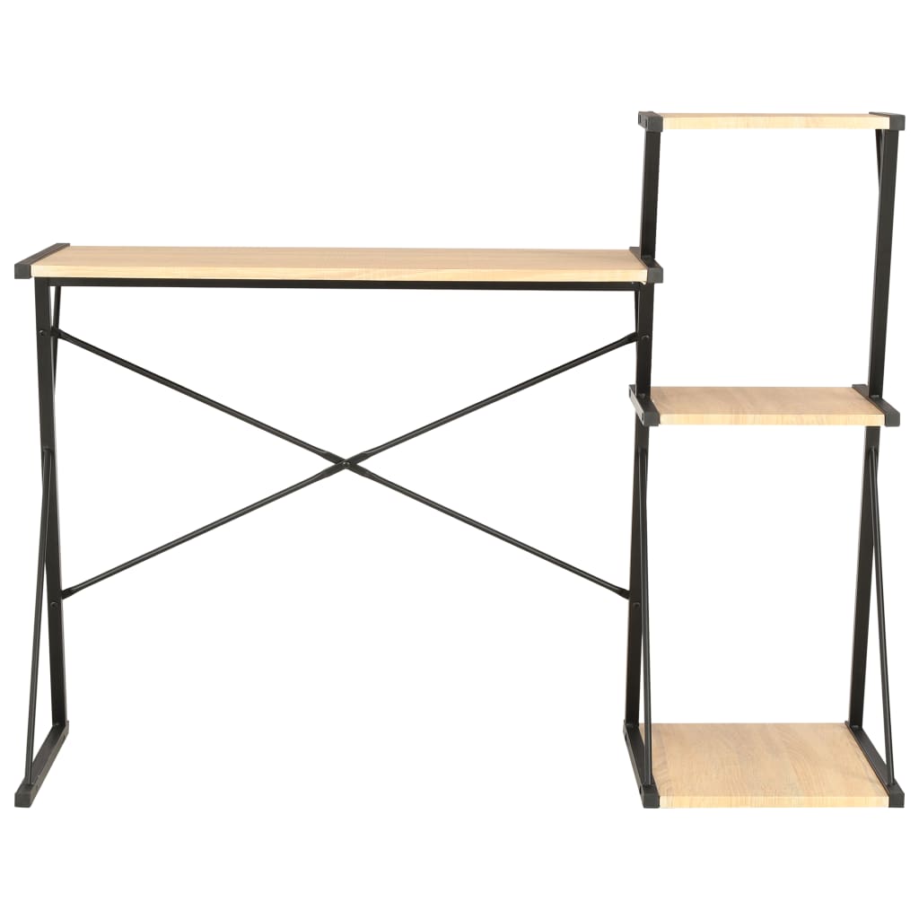 Schreibtisch mit Regal Weiß 116×50×93 cm