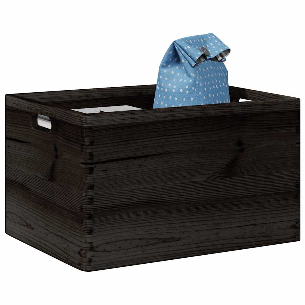 Holzkiste mit Deckel 40x30x13 cm Massivholz Kiefer