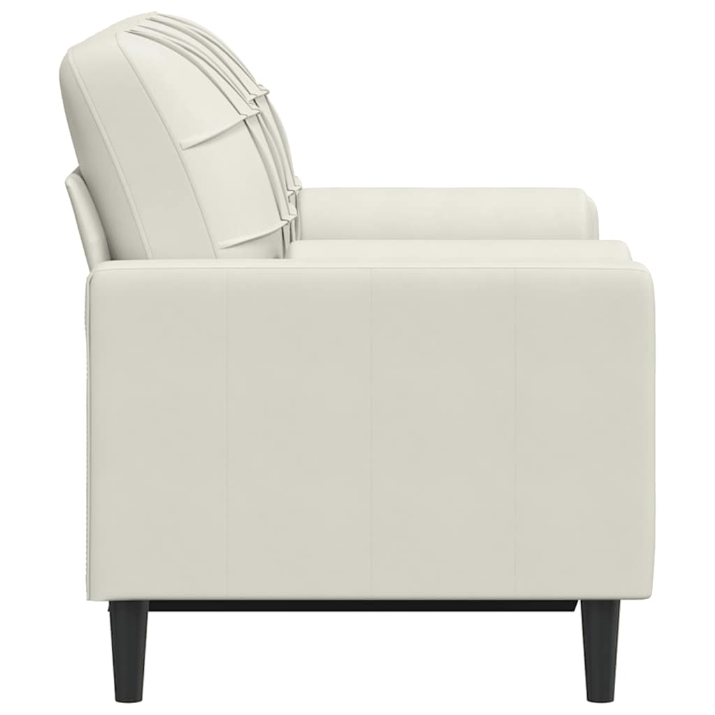2-Sitzer-Sofa mit Zierkissen Hellgrau 120 cm Samt