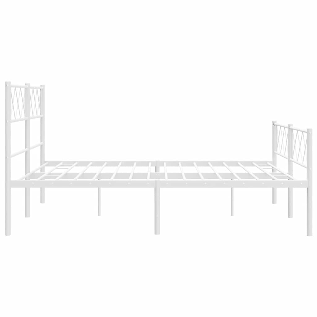 Bettgestell mit Kopfteil Metall Schwarz 100x190 cm