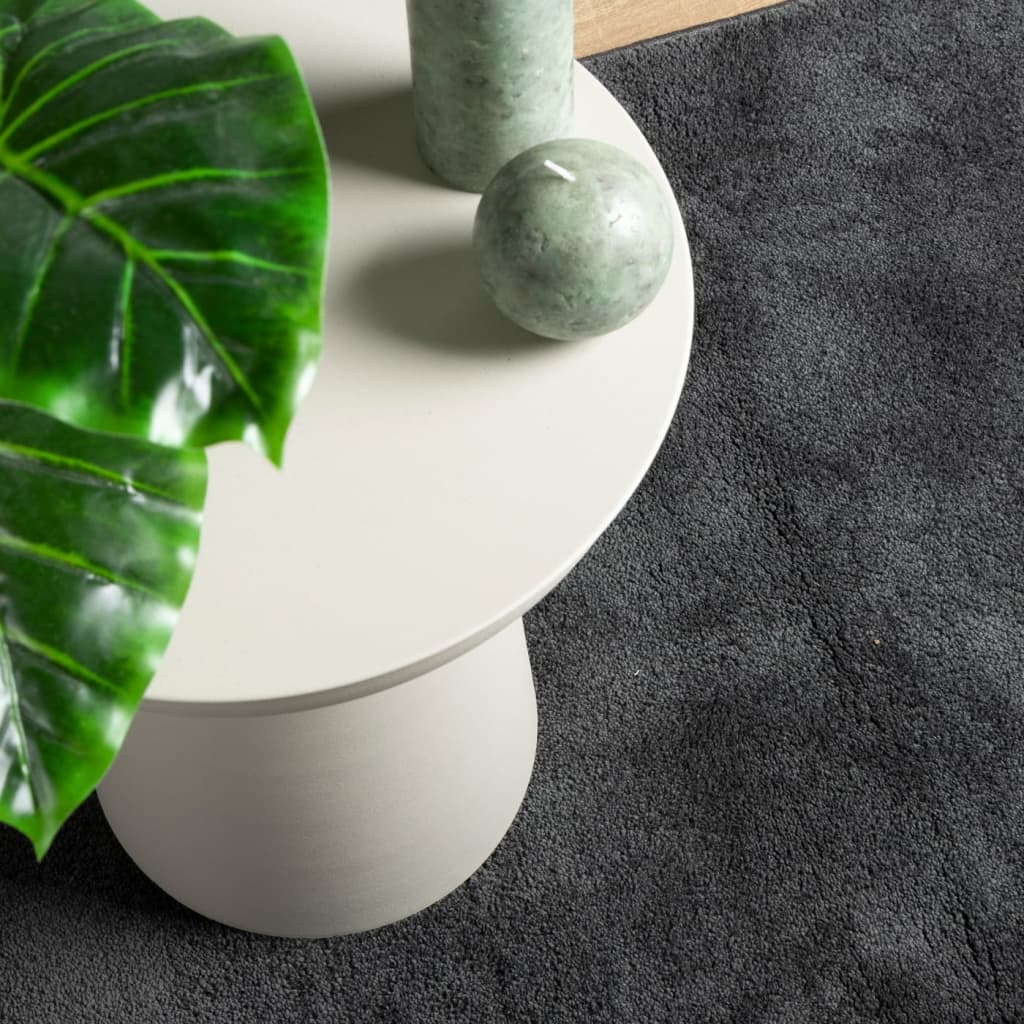 Teppich OVIEDO Kurzflor Anthrazit 120x120 cm