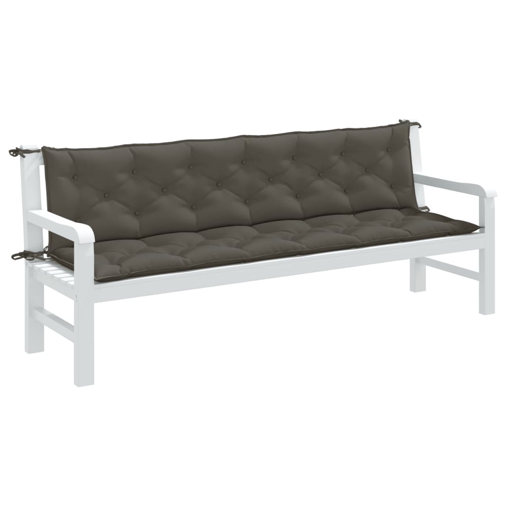 Gartenbank-Auflagen 2 Stk. Melange Anthrazit 100x50x7 cm Stoff