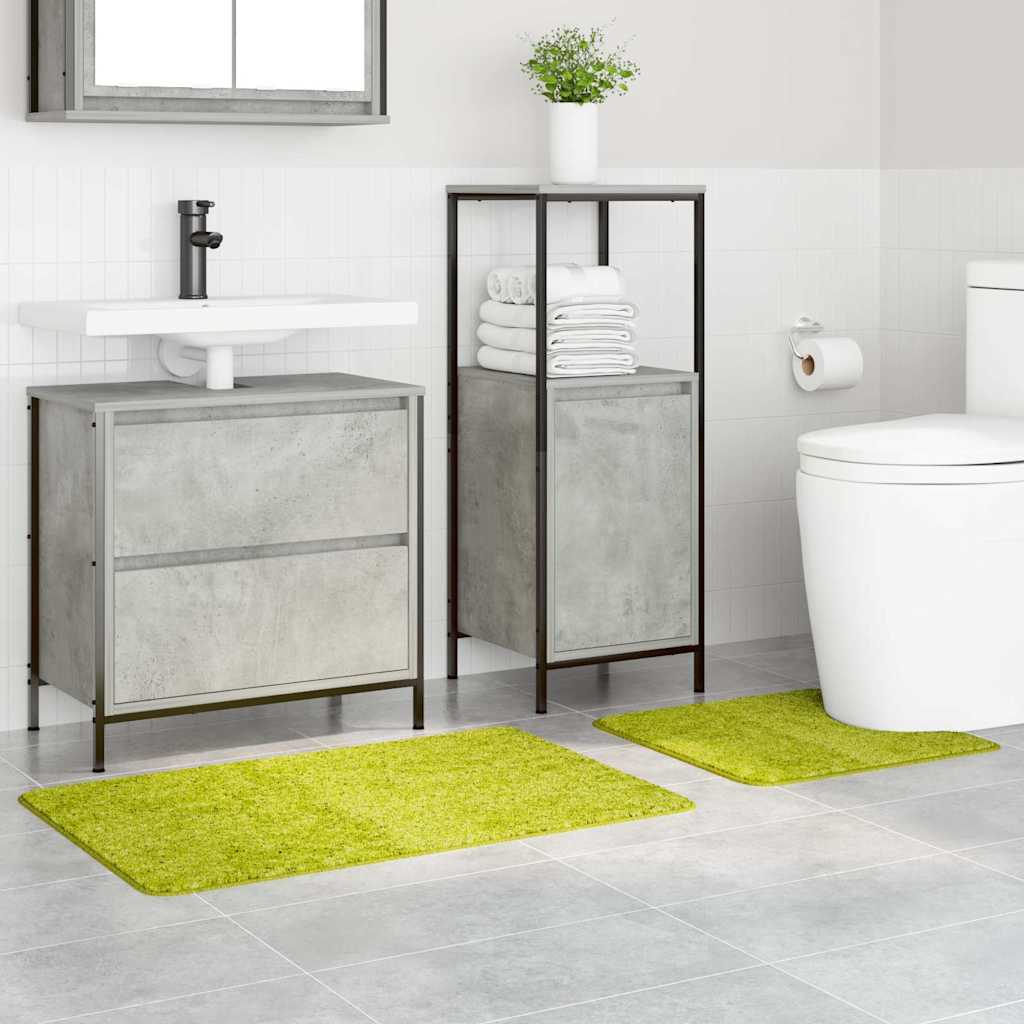Anti-Rutsch Badematten-Set 2 pcs Dunkelgrau PP
