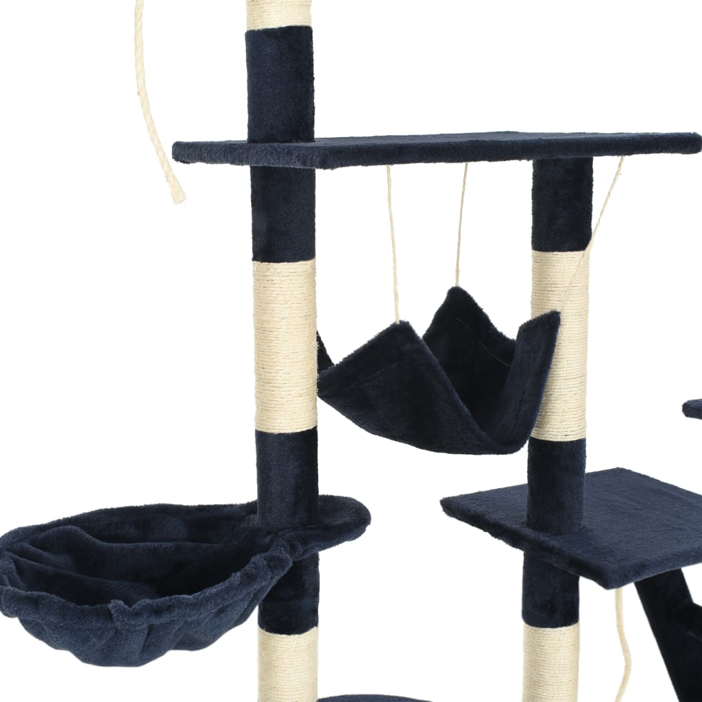 Katzen-Kratzbaum mit Sisal-Kratzsäulen 230 - 250 cm Beige