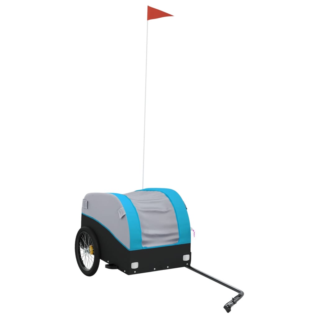 Fahrradanhänger Schwarz und Orange 30 kg Eisen