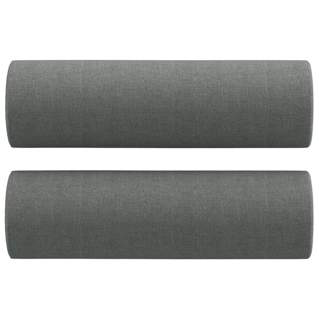 2-Sitzer-Sofa mit Zierkissen Braun 120 cm Stoff