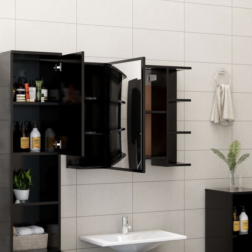 Bad-Spiegelschrank Weiß 80x20,5x64 cm Holzwerkstoff