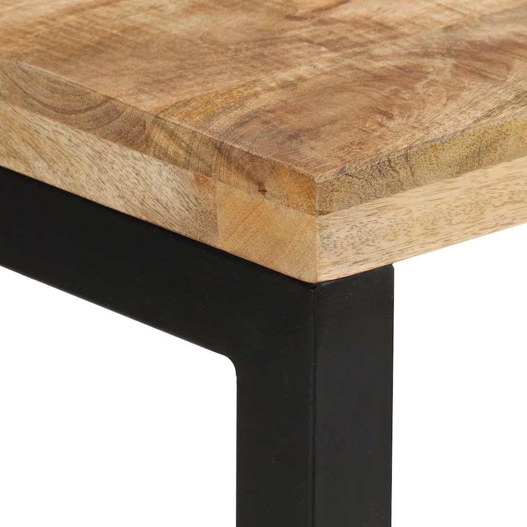 Konsolentisch 120x35x76 cm Stahl und Massivholz Mango
