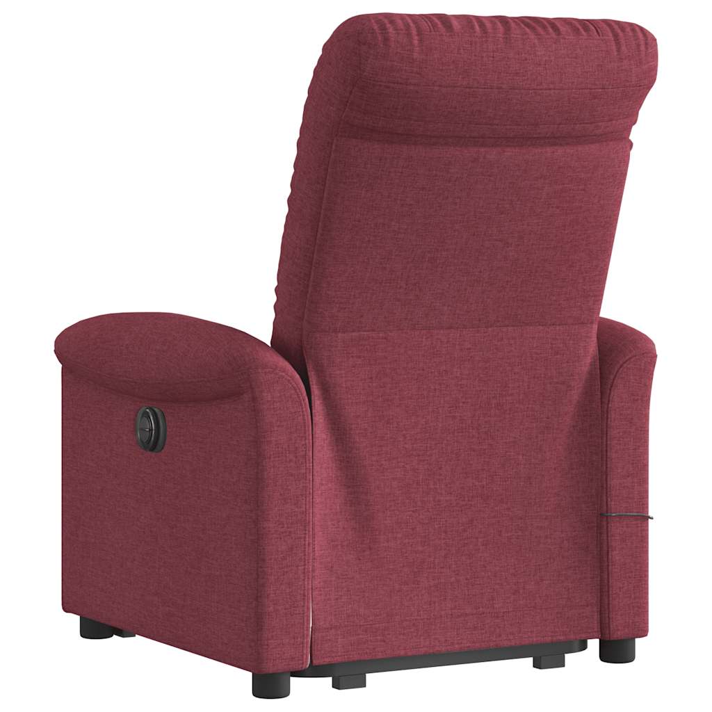 Massagesessel mit Aufstehhilfe Hellgrau Stoff