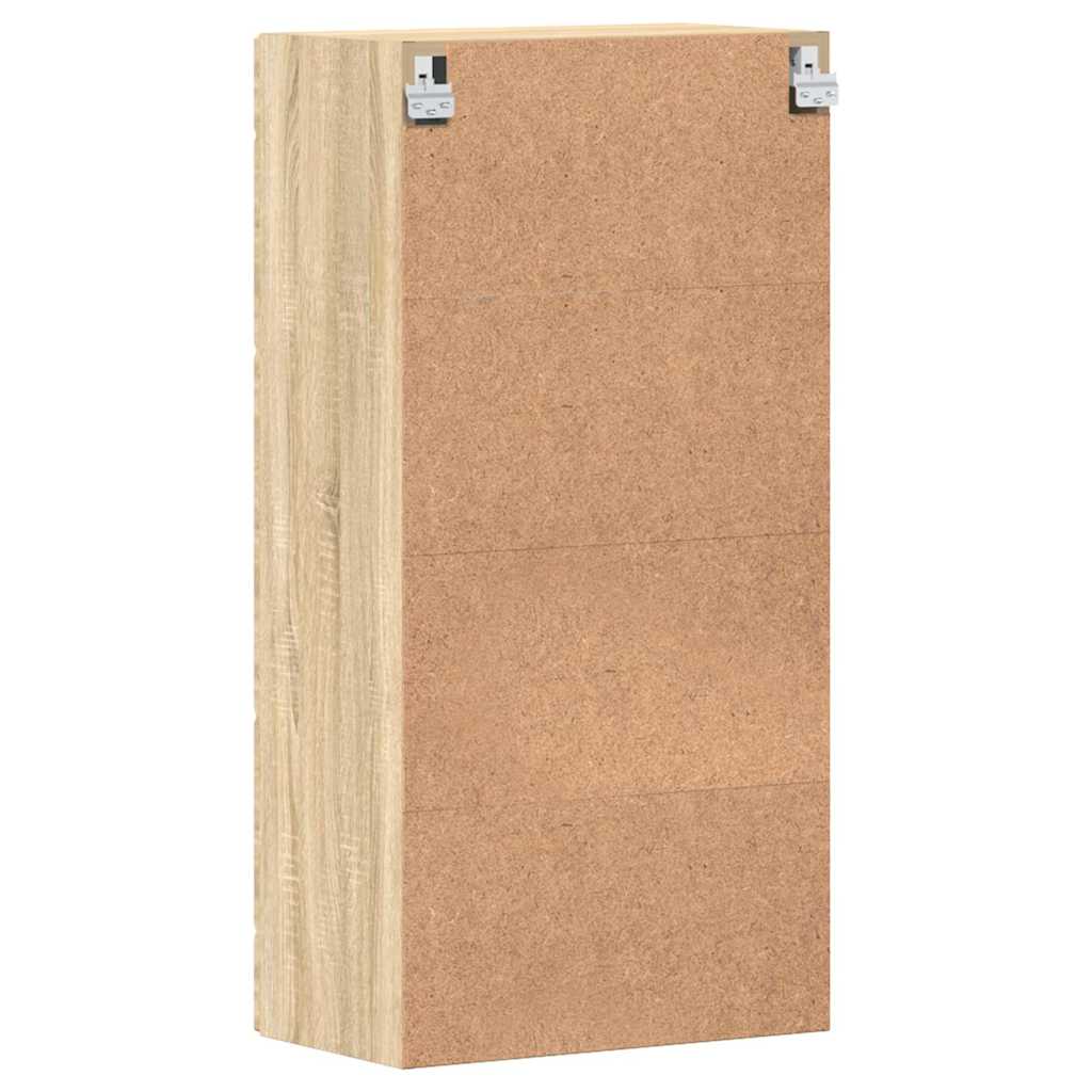 Highboard mit Regal FLORIN Weiß 60 x 35 x 182 cm Holzwerkstoff