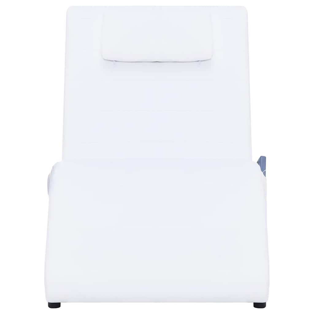 Massage-Chaiselongue mit Kissen Schwarz Kunstleder