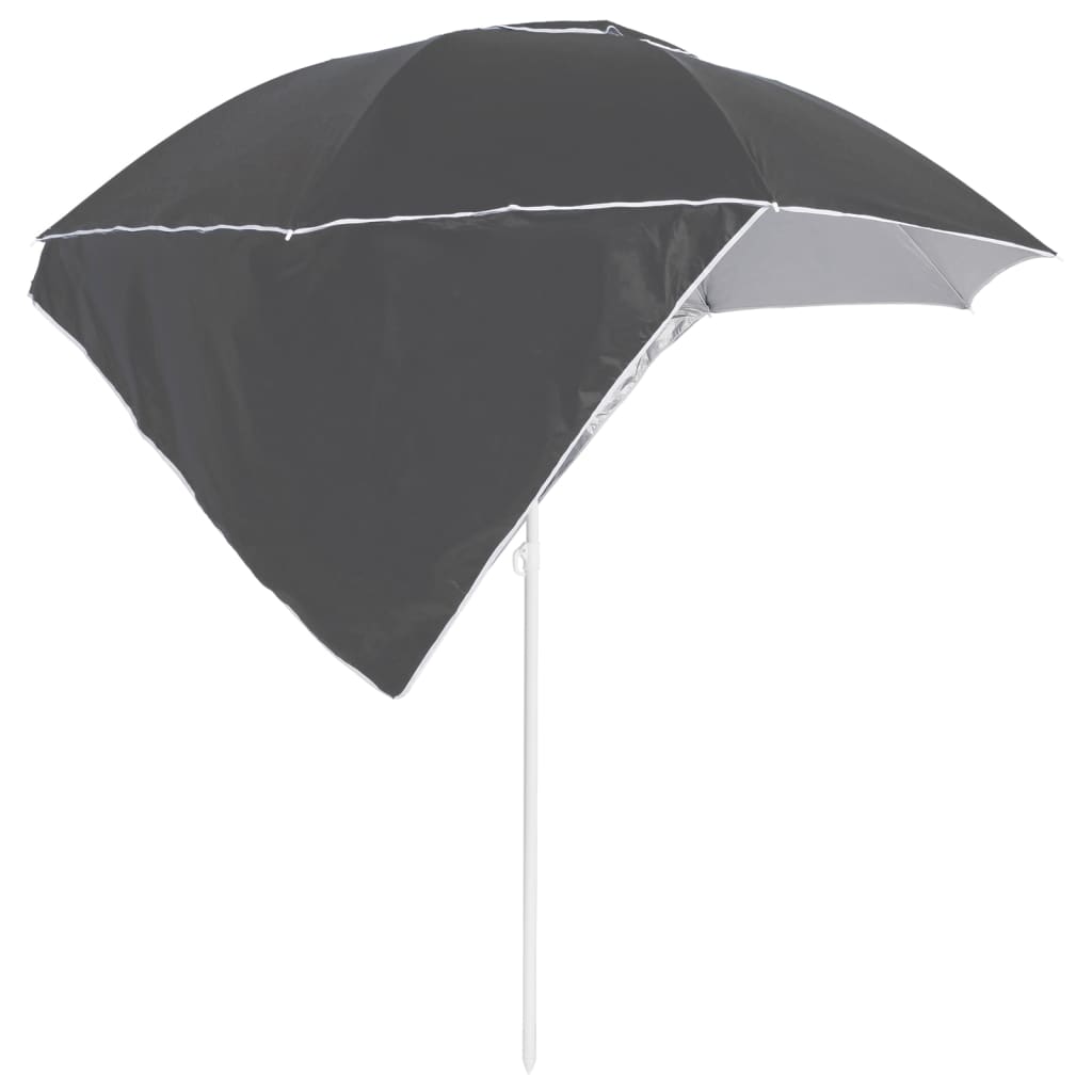 Strandschirm mit Seitenteilen Sandfarbe 215 cm