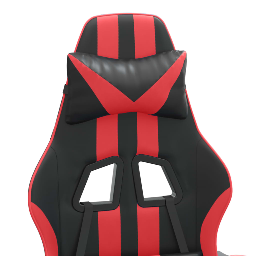 Gaming-Stuhl Drehbar Schwarz und Blau Kunstleder