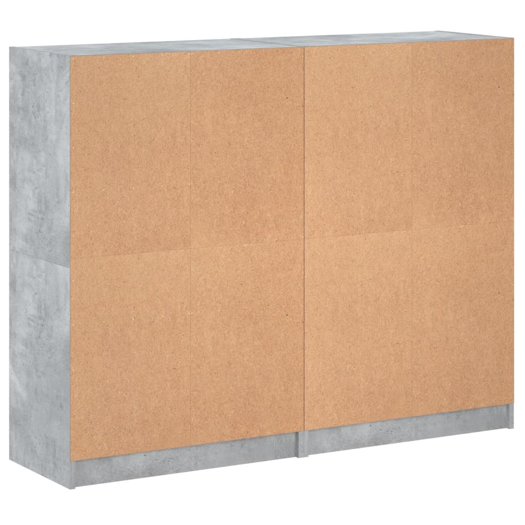 Bücherregal mit Türen Weiß 136x37x109 cm Holzwerkstoff