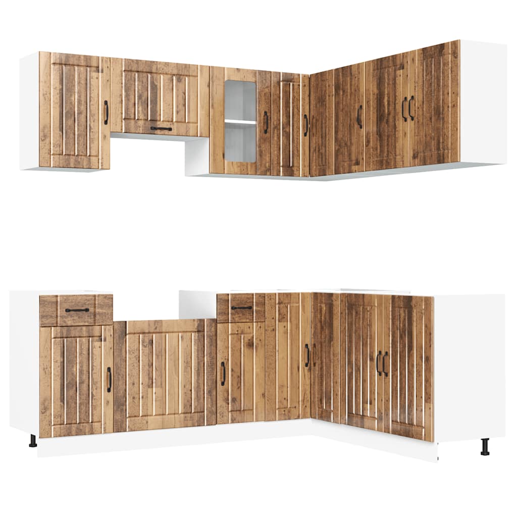 11-tlg. Küchenschrank-Set Lucca Weiß Holzwerkstoff