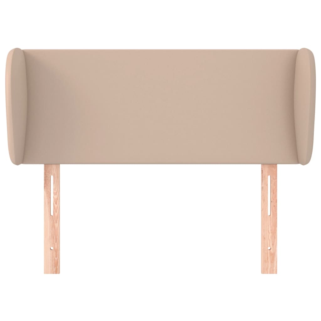 Kopfteil mit Ohren Creme 83x23x78/88 cm Kunstleder
