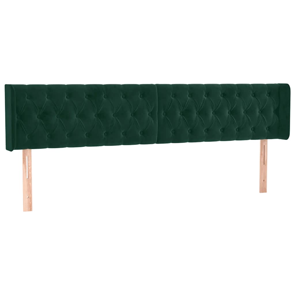 Kopfteil mit Ohren Dunkelblau 93x16x78/88 cm Samt