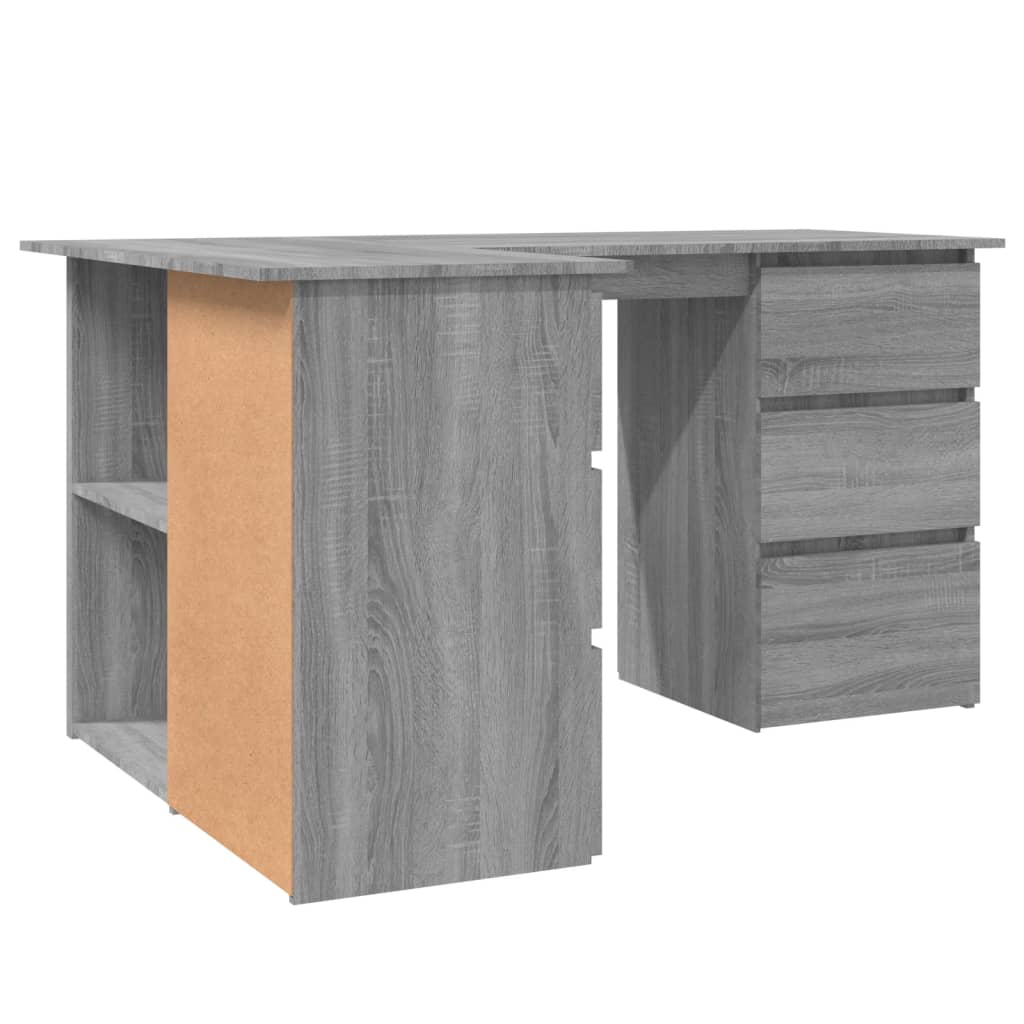 Eckschreibtisch Weiß 145x100x76 cm Holzwerkstoff