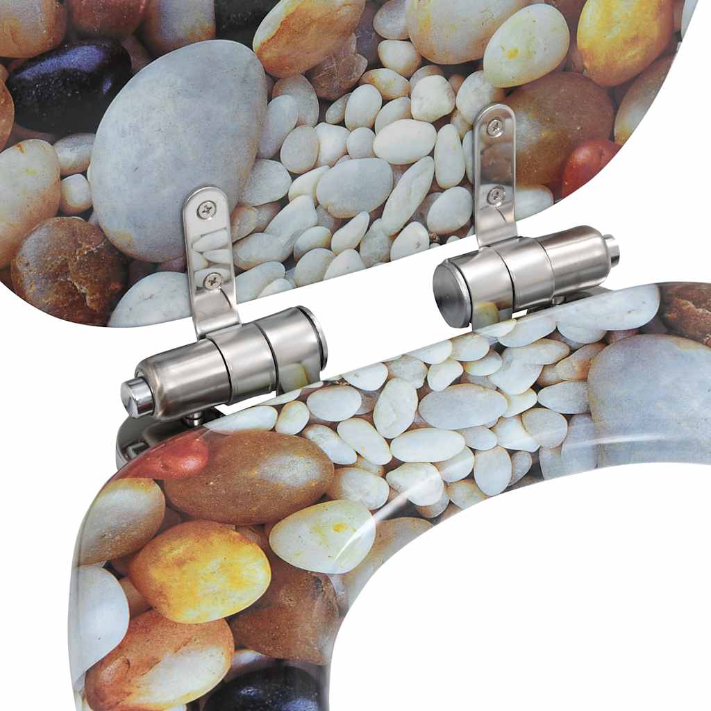Toilettensitz MDF Deckel Schlichtes Design Weiß