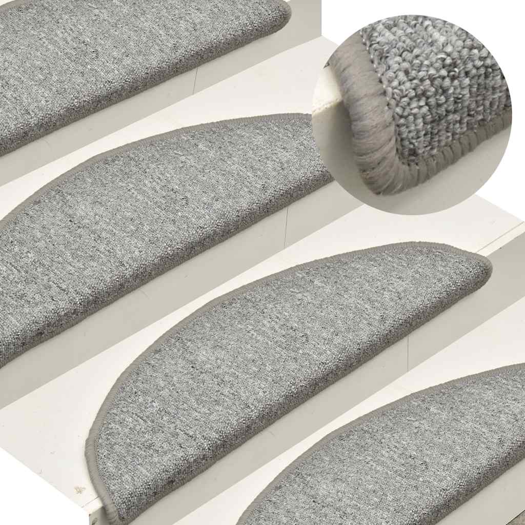 Stufenmatten 15 Stk. 56x17x3 cm Anthrazit Halbrund