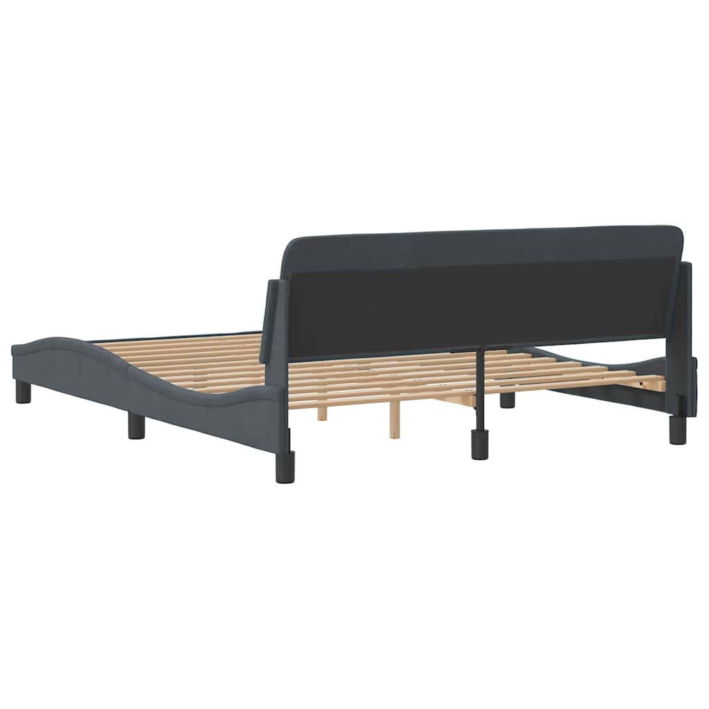Bettgestell "Dover" Hellgrau 100x190 cm Samt