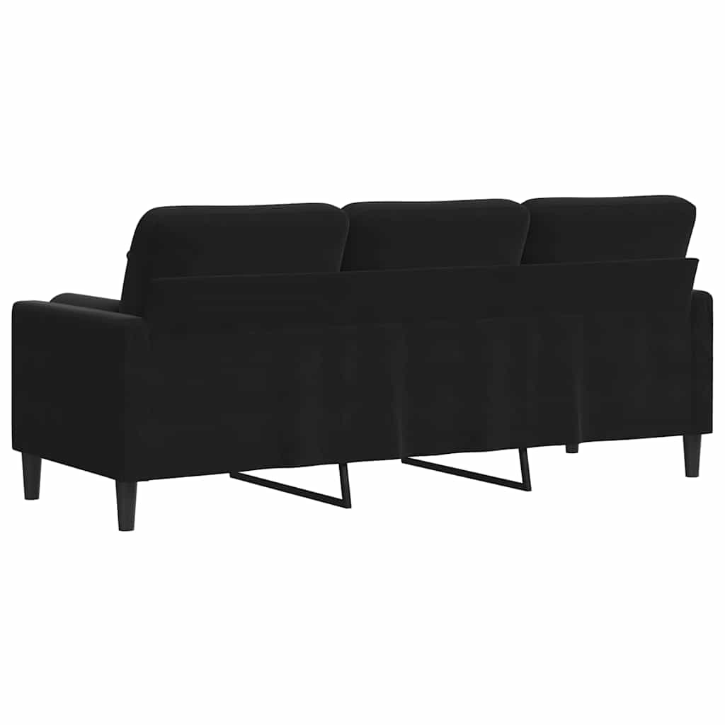 2-Sitzer-Sofa mit Zierkissen Hellgrau 120 cm Samt