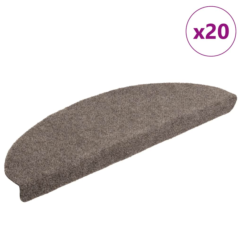 Stufenmatten Selbstklebend 15 Stk. 56x17x3 cm Hellbraun Halbrund