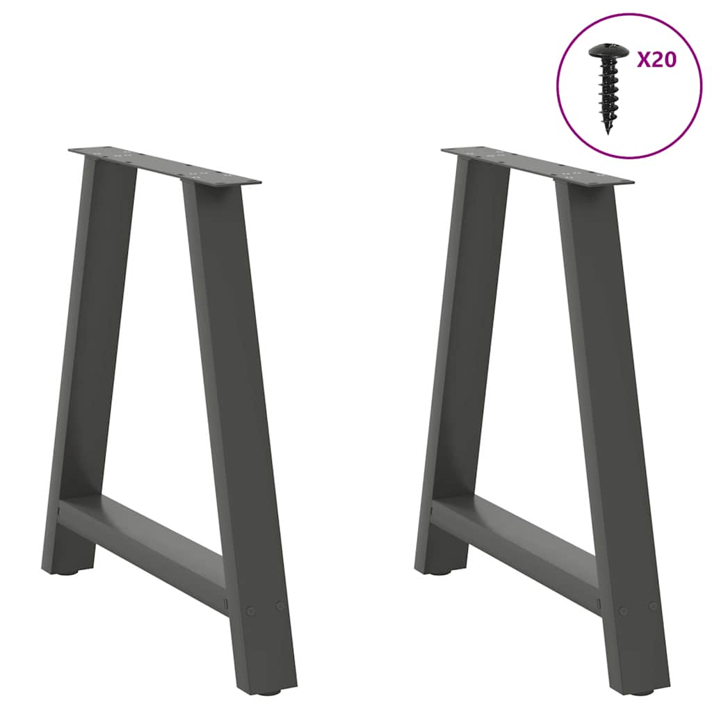 Couchtischbeine A-Form 2 Stk. 30x(30-31) cm Stahl