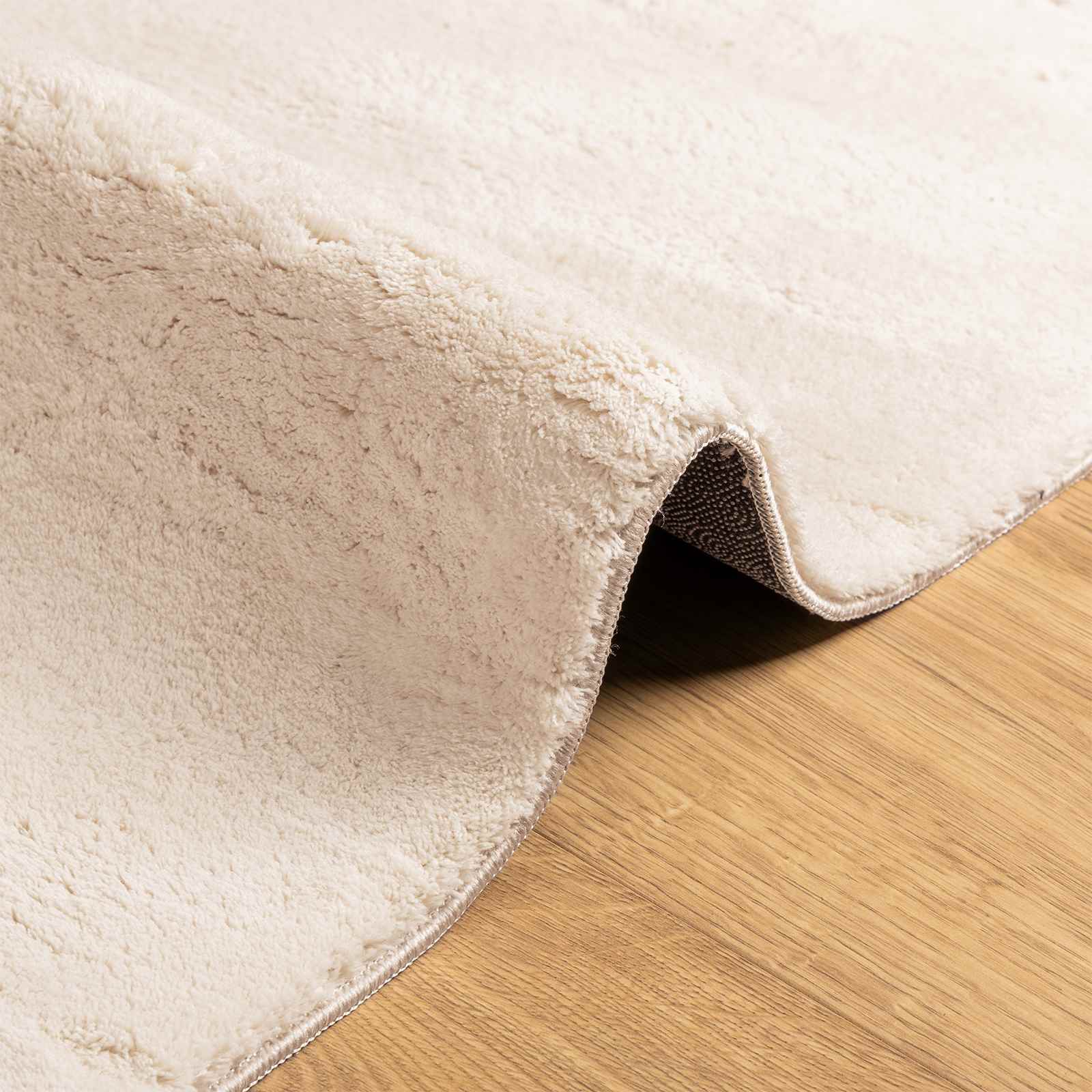 Teppich HUARTE Kurzflor Weich und Waschbar Anthrazit 60x110 cm