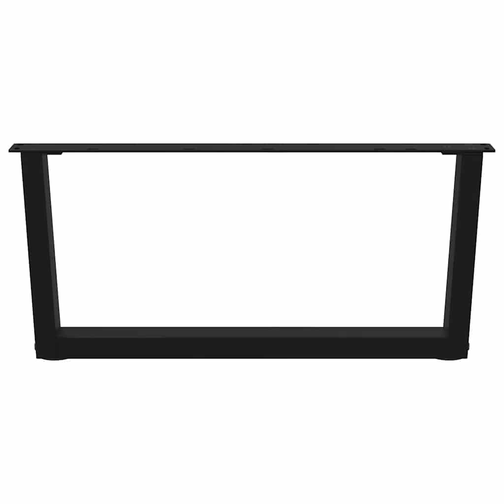 Couchtischbeine V-Form 2 Stück Schwarz 30x(30-31,3) cm Stahl