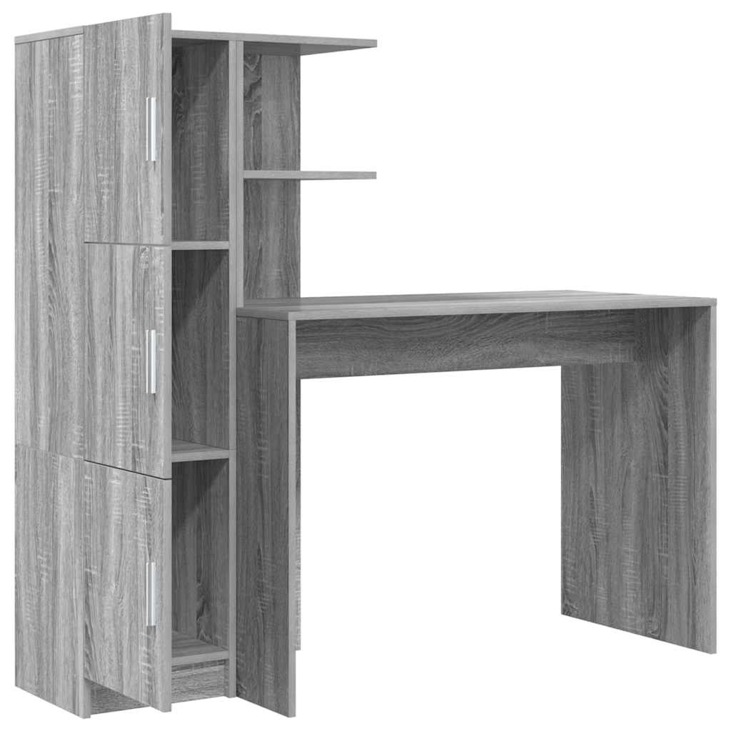 Schreibtisch 2 pcs Beton Grau