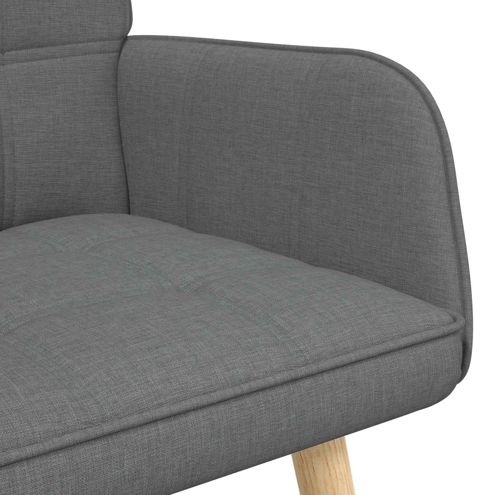 2-Sitzer Sofa Hellgrau 115 x 61 x 87 cm Stoff