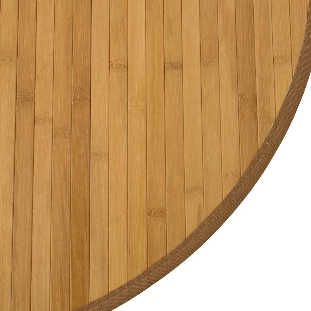 Teppich Rund Schwarz 60 cm Bambus