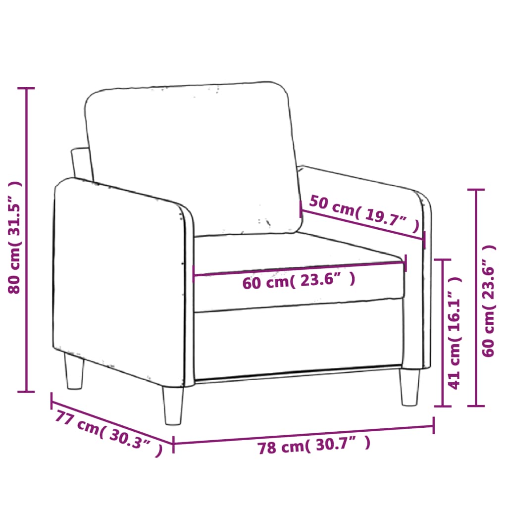 2-Sitzer-Sofa Hellgrau 120 cm Samt