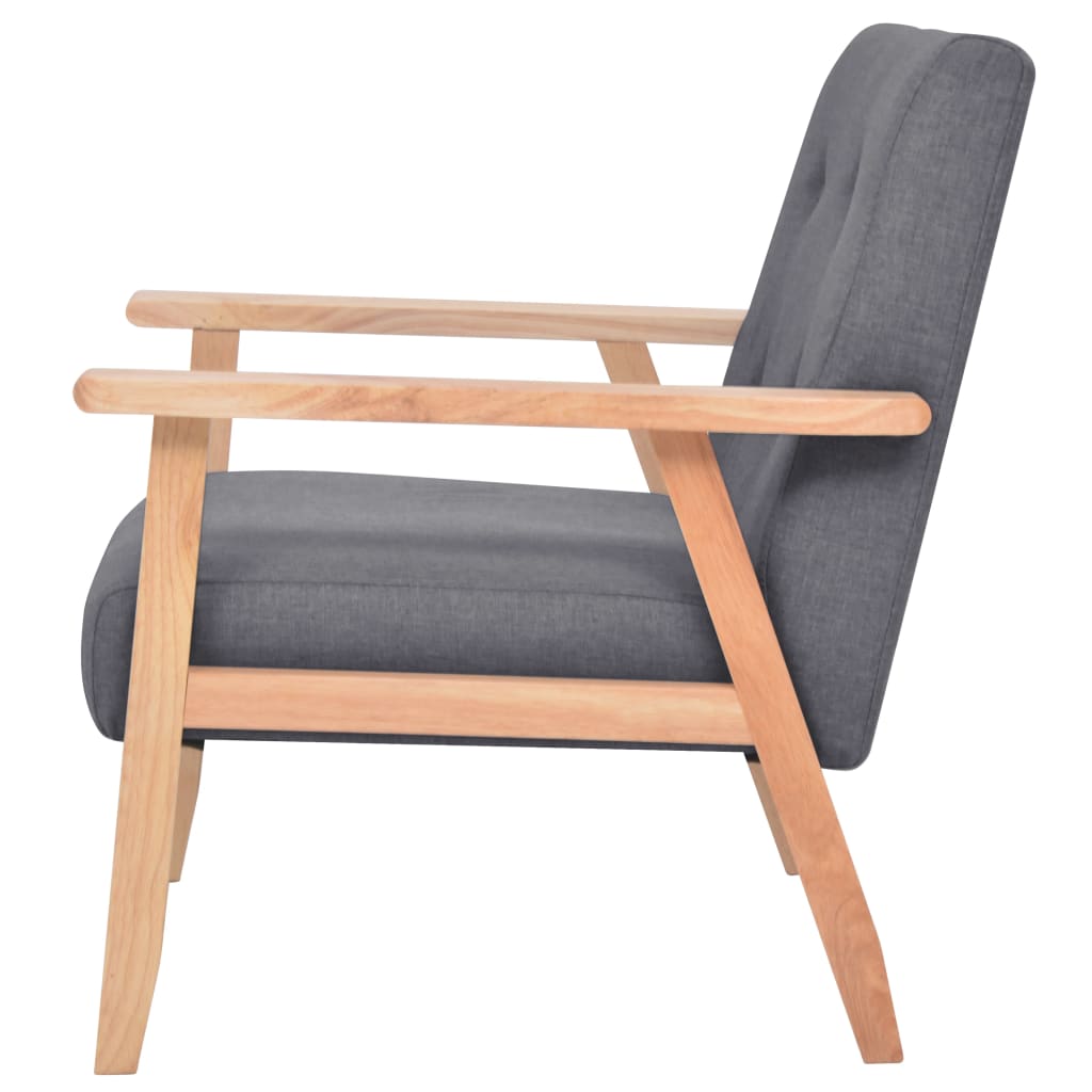 2-Sitzer-Sofa Stoff Hellgrau