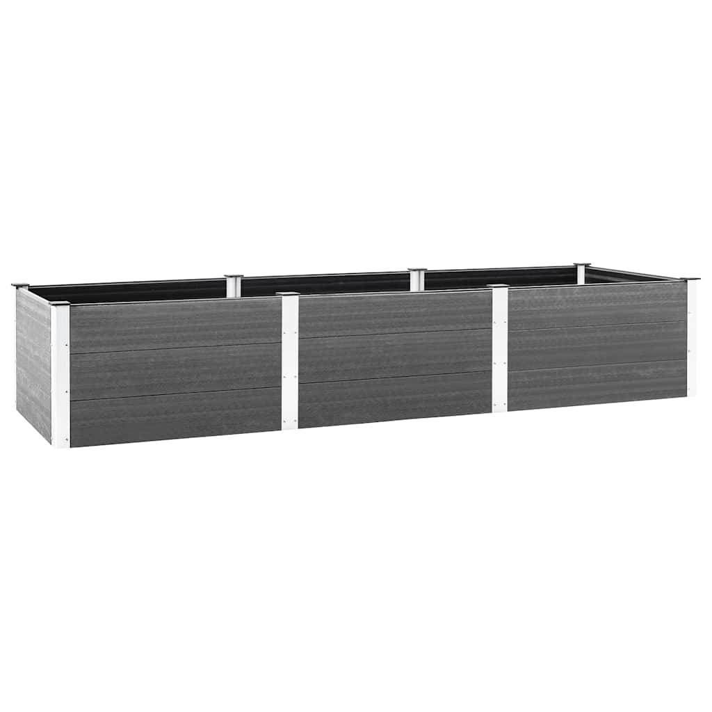 Garten-Hochbeet 200x50x54 cm WPC Grau