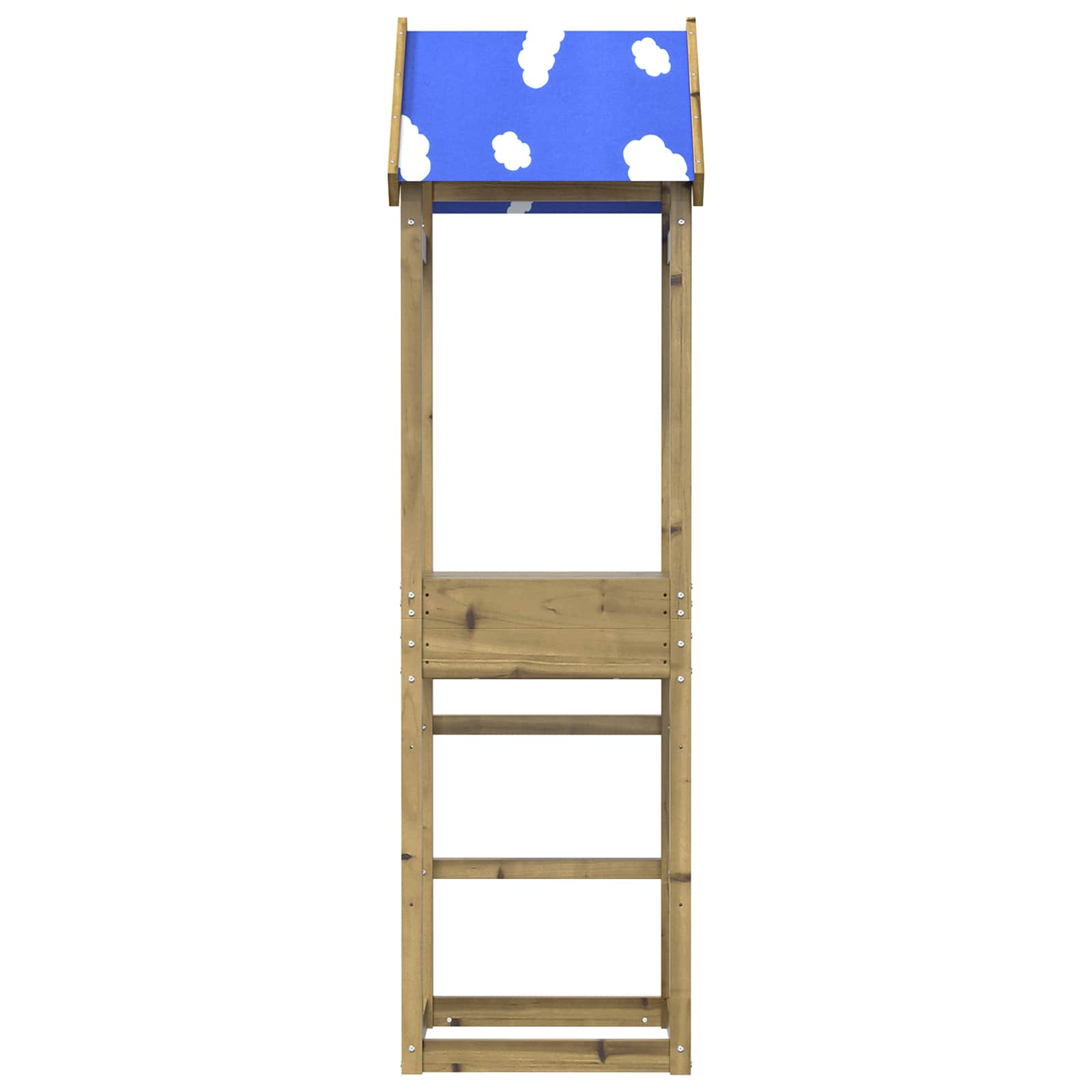 Spielturm Braun 52,5 x 46,5 x 195 cm Massives Kiefernholz